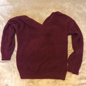 Maroon knit sweater